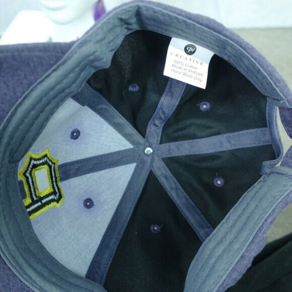 Pittsburgh Pirates Hat Cap Gray‎ Yellow Logo Adjustable 100% Cotton - Picture 5 of 5